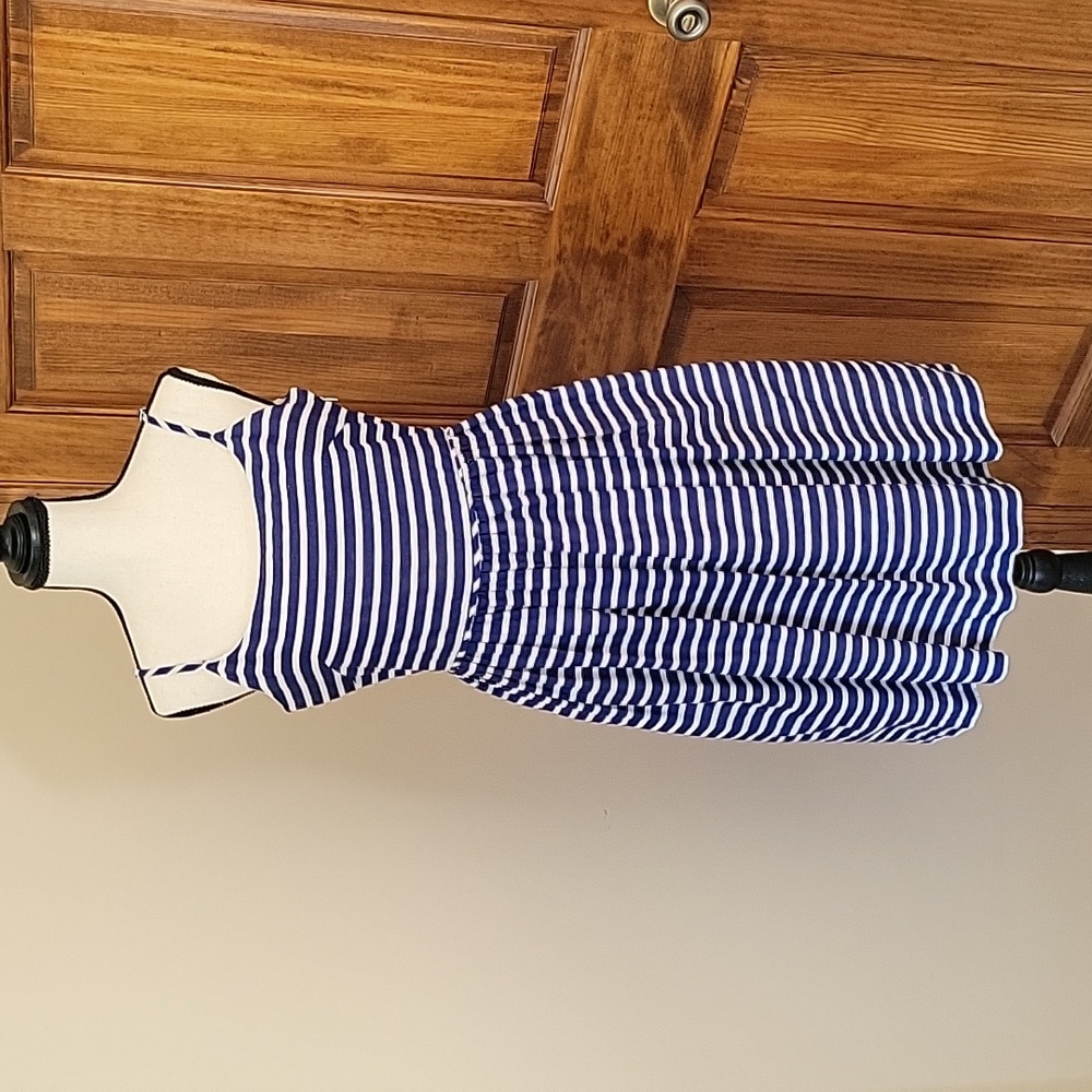 J.Crew Blue and White Striped Sun Dress